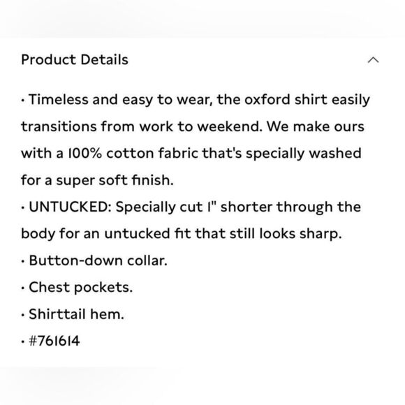 NWT Banana Republic Men’s Black Oxford Shirt Size XL. - Picture 3 of 6